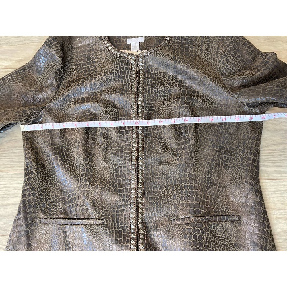 Chico’s Faux Leather Alligator Jacket - Picture 6 of 10